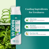 VI-JOHN Menthol Icy Cool Shave Gel with Mint and Cooling Crystals – Refreshing & Smooth Shaving Experience | For All Skin Types